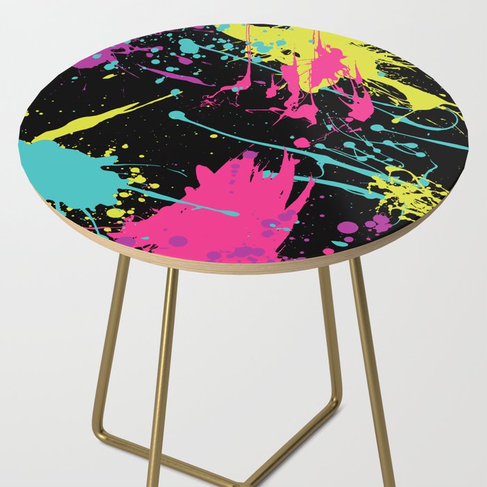 Splatter Paint Black Side Table Gallery Image 2