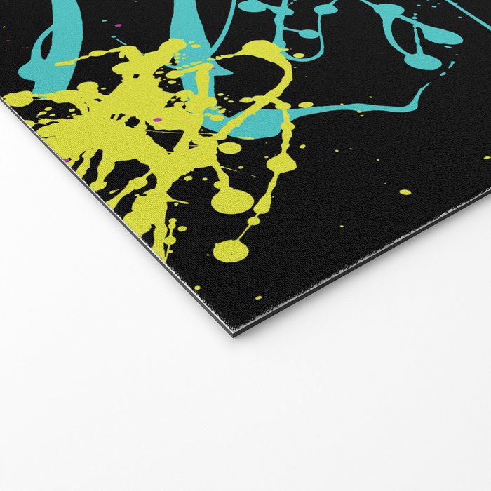 Splatter Paint Black Welcome Mat Gallery Image 2
