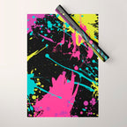 Splatter Paint Black Wrapping Paper Gallery Image 1