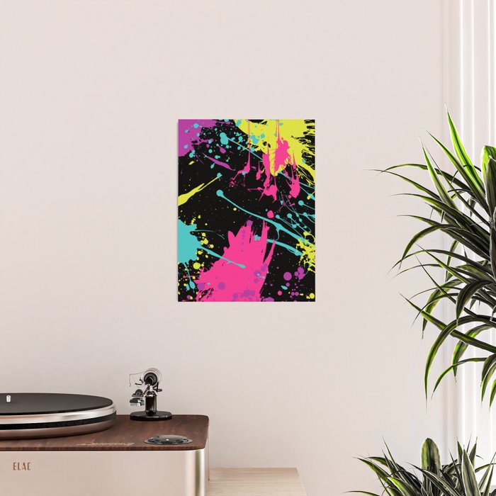 Splatter Paint Black Poster Gallery Image 2
