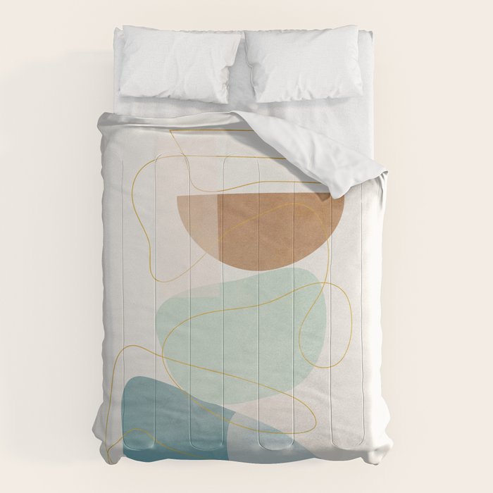 Soft Abstract Shapes 16 Comforter Gallery Image 1
