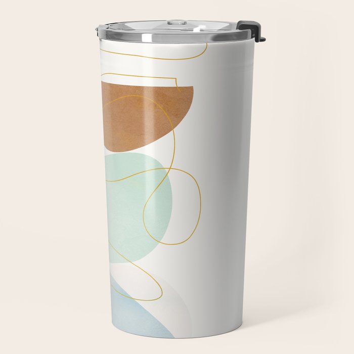 Soft Abstract Shapes 16 Travel Mug Gallery Image 2