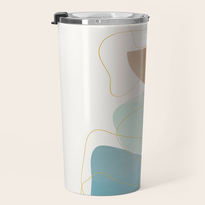 Soft Abstract Shapes 16 Travel Mug Gallery Image 3