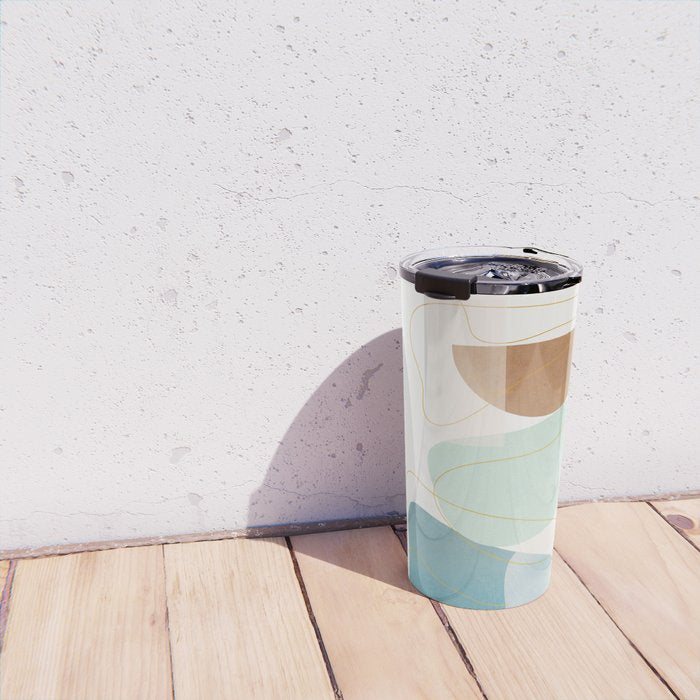 Soft Abstract Shapes 16 Travel Mug Gallery Image 4