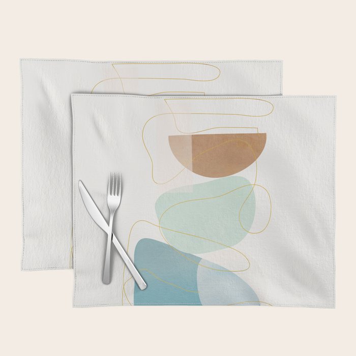 Soft Abstract Shapes 16 Placemat Gallery Image 1