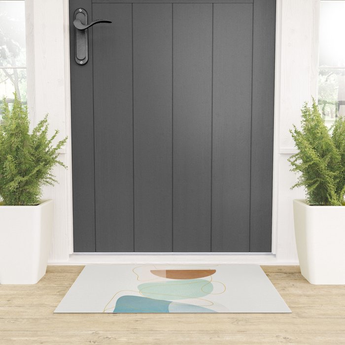 Soft Abstract Shapes 16 Welcome Mat Gallery Image 3