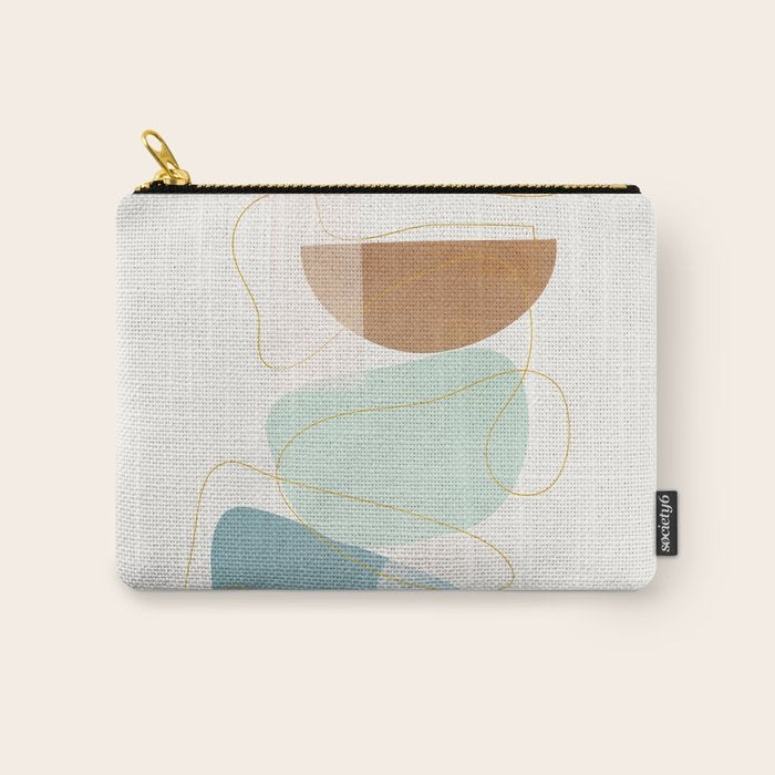 Soft Abstract Shapes 16 Carry All Pouch Gallery Image 1