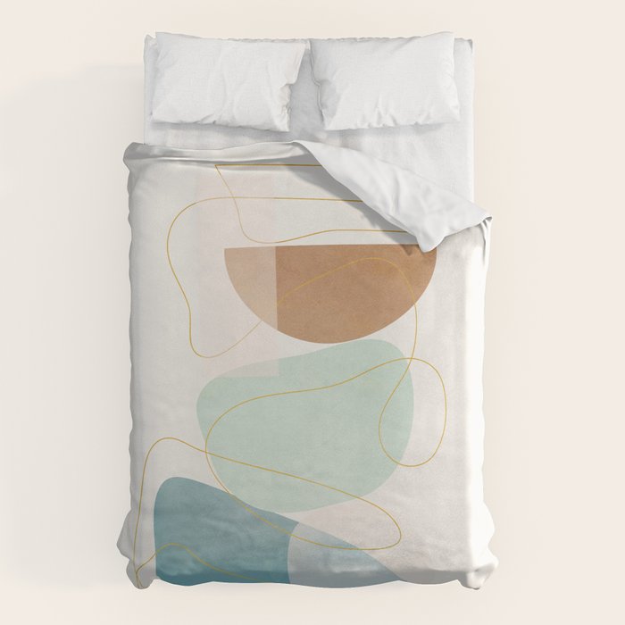 Soft Abstract Shapes 16 Duvet Cover Gallery Image 1