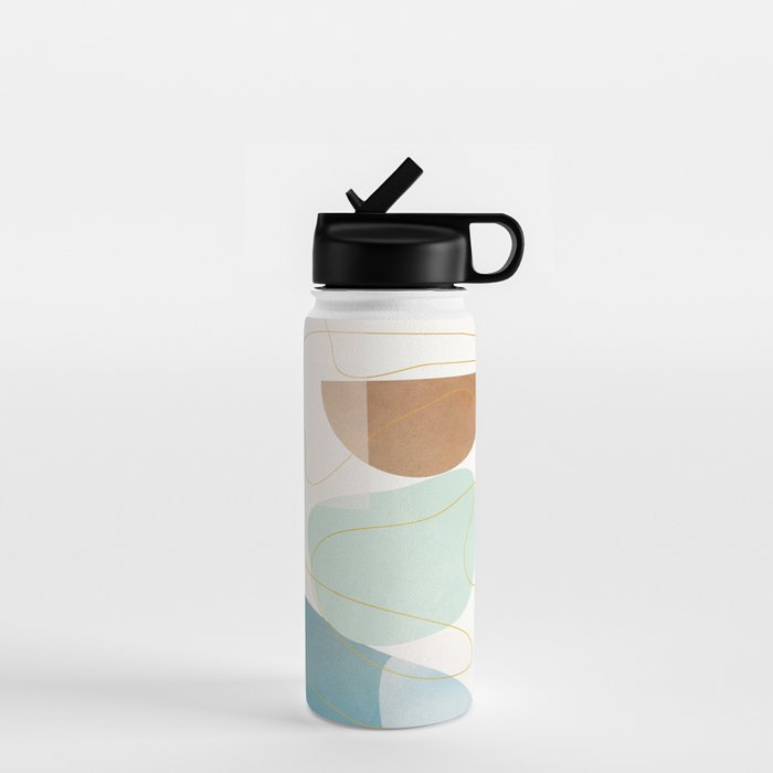 Soft Abstract Shapes 16 Water Bottle Gallery Image 1