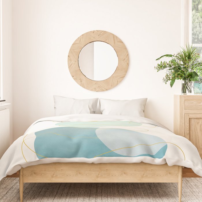 Soft Abstract Shapes 16 Duvet Cover Gallery Image 3