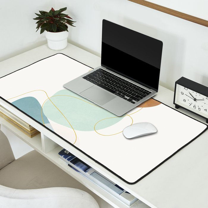 Soft Abstract Shapes 16 Desk Mat Gallery Image 2