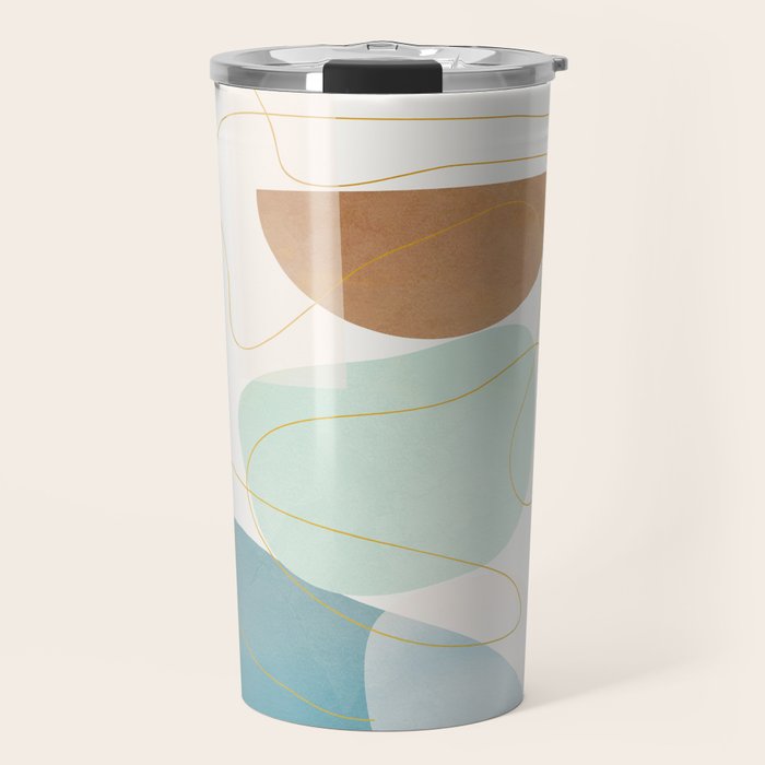 Soft Abstract Shapes 16 Travel Mug Gallery Image 1