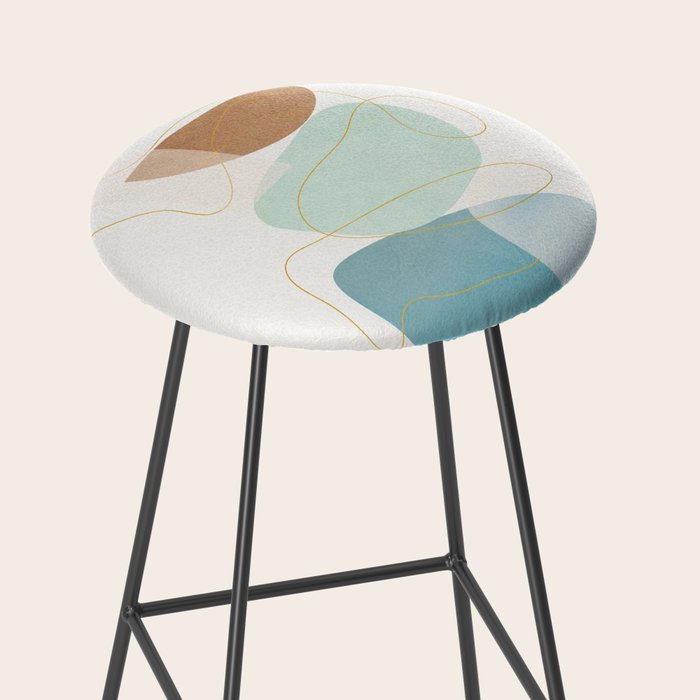 Soft Abstract Shapes 16 Stool Gallery Image 2