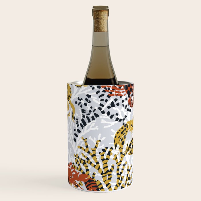 Vibrant coral reef light grey downtoned Wine Chiller Gallery Image 2
