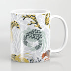 Vibrant coral reef light grey downtoned Coffee Mug Gallery Image 1