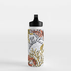 Vibrant coral reef light grey downtoned Water Bottle Gallery Image 3