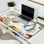 Vibrant coral reef light grey downtoned Desk Mat Gallery Image 2