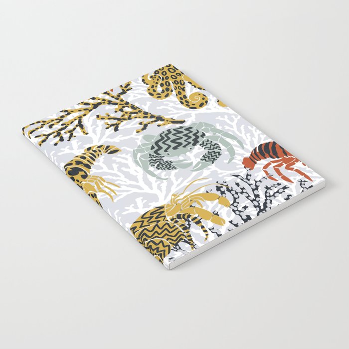 Vibrant coral reef light grey downtoned Notebook Gallery Image 2