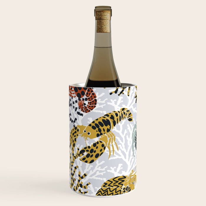 Vibrant coral reef light grey downtoned Wine Chiller Gallery Image 1
