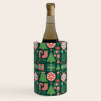 Gifts of Christmas Pattern - Green & Pink Wine Chiller Gallery Image 1