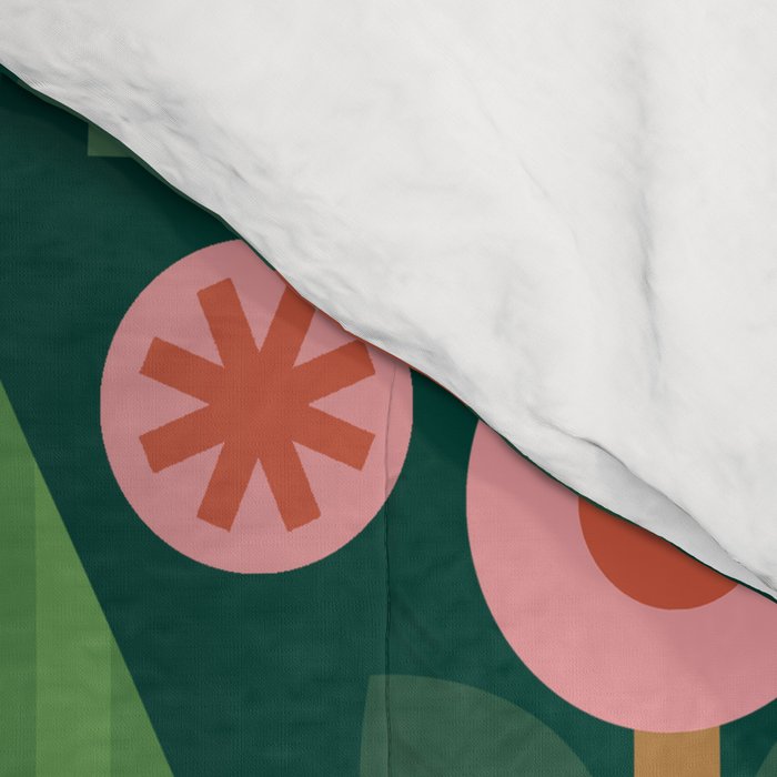 Gifts of Christmas Pattern - Green & Pink Comforter Gallery Image 4