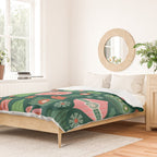 Gifts of Christmas Pattern - Green & Pink Duvet Cover Gallery Image 2