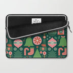 Gifts of Christmas Pattern - Green & Pink Laptop Sleeve Gallery Image 2