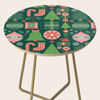 Gifts of Christmas Pattern - Green & Pink Side Table Gallery Image 2