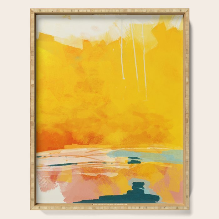 sunny landscape Serving Tray Gallery Image 1