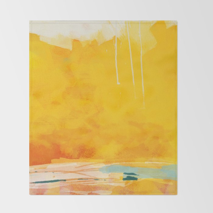 sunny landscape Throw Blanket Gallery Image 2