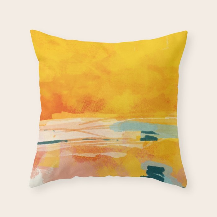 sunny landscape Throw Pillow Gallery Image 6