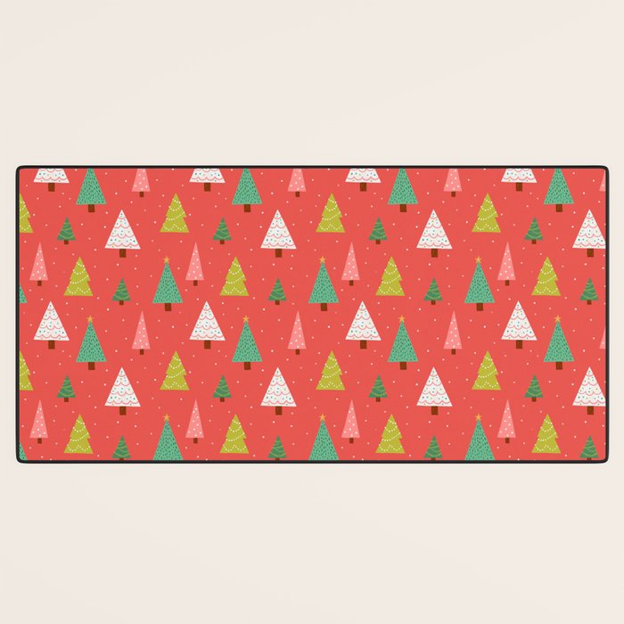 Holly Jolly Trees Desk Mat Gallery Image 3