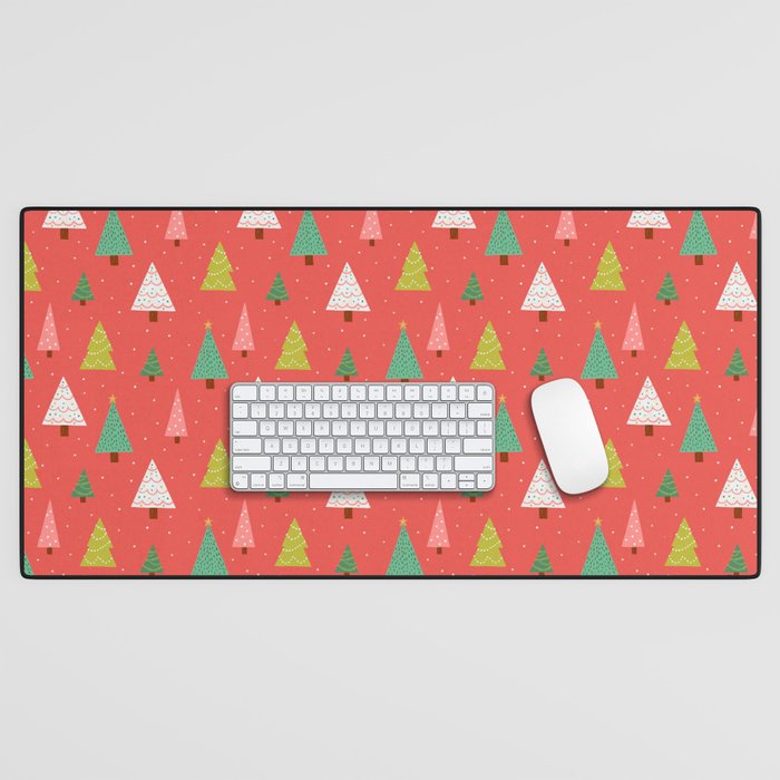 Holly Jolly Trees Desk Mat Gallery Image 1