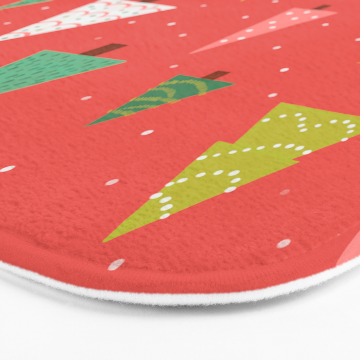 Holly Jolly Trees Bath Mat Gallery Image 3