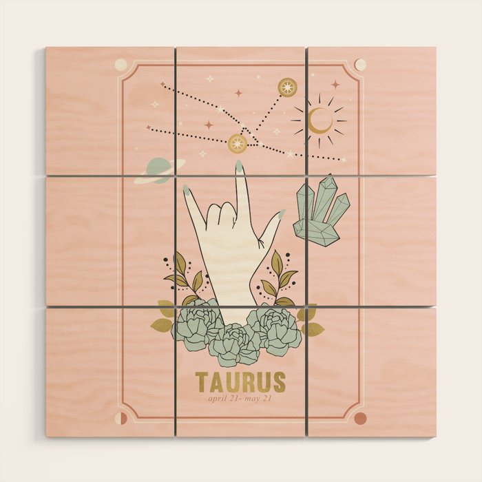 Taurus Zodiac Series Wood Wall Art Gallery Image 1