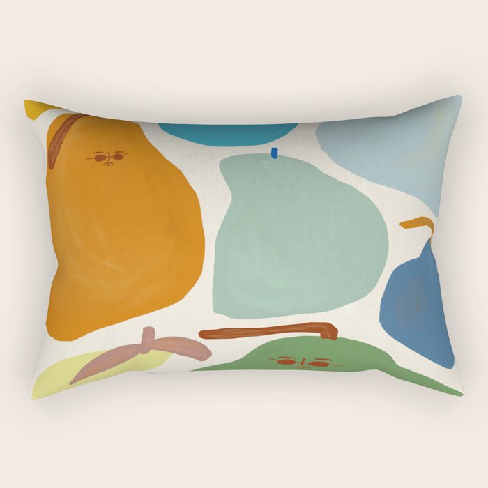 Red Hot Chili Pears Rectangular Pillow Gallery Image 2
