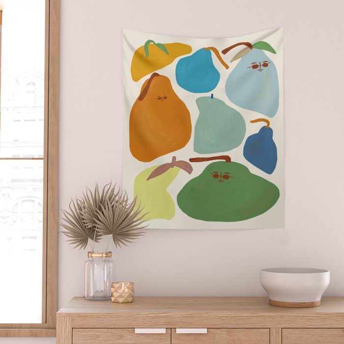 Red Hot Chili Pears Wall Tapestry Gallery Image 2