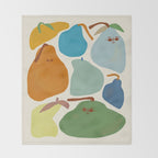 Red Hot Chili Pears Throw Blanket Gallery Image 2