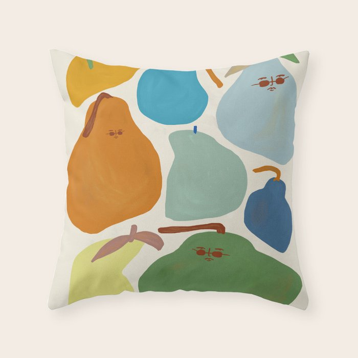 Red Hot Chili Pears Throw Pillow Gallery Image 1