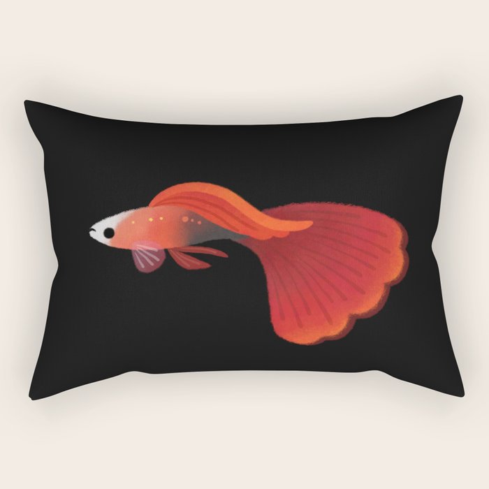 Red guppy Rectangular Pillow Gallery Image 1