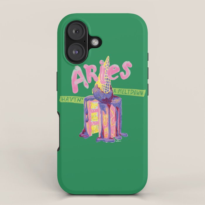 Aries Dessert in Kelly Green & Pink iPhone Case Gallery Image 1