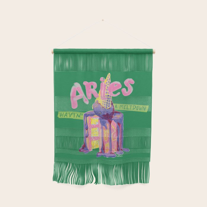 Aries Dessert in Kelly Green & Pink Wall Hanging Gallery Image 1