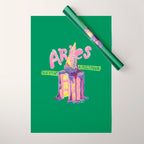 Aries Dessert in Kelly Green & Pink Wrapping Paper Gallery Image 1