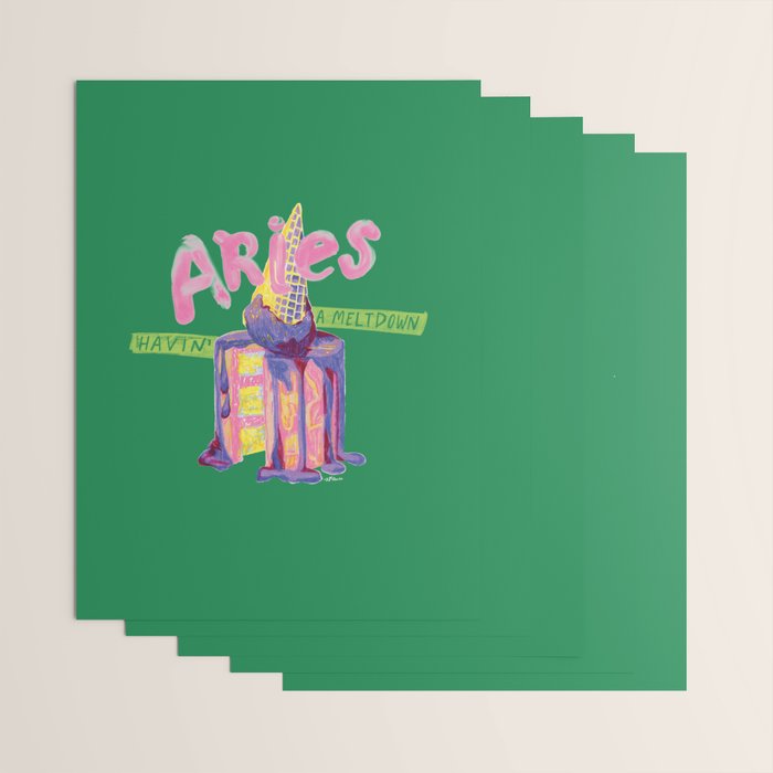 Aries Dessert in Kelly Green & Pink Wrapping Paper Gallery Image 3