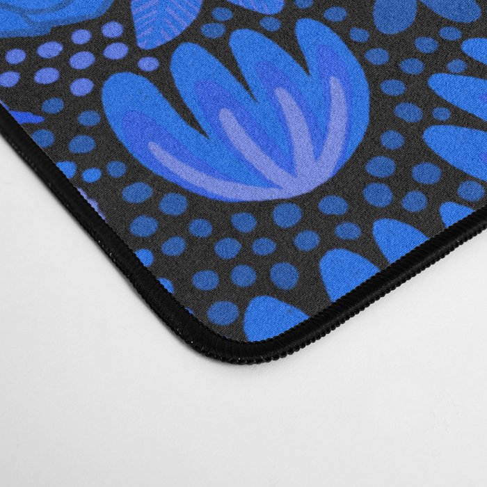 Wildflower Field- Cobalt Blue Desk Mat Gallery Image 4