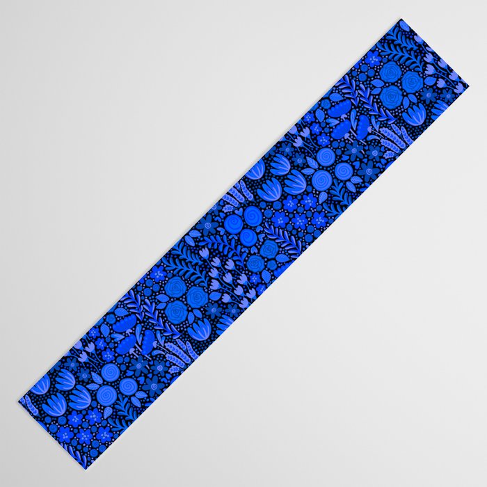 Wildflower Field- Cobalt Blue Table Runner Gallery Image 3