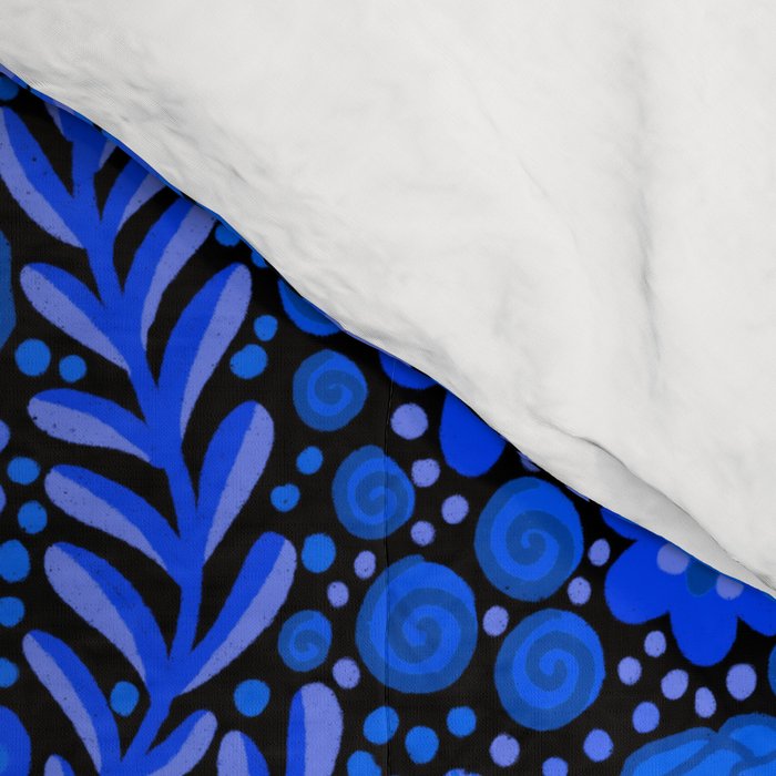Wildflower Field- Cobalt Blue Comforter Gallery Image 4