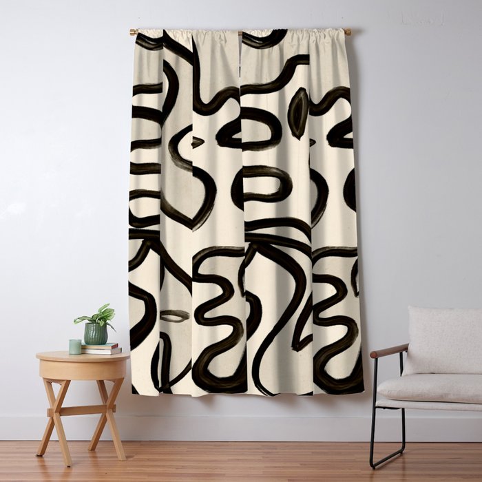 Abstract line art 249 Window Curtain Gallery Image 5