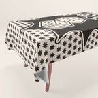 Lucky You Dice in Black and White Tablecloth Gallery Image 1