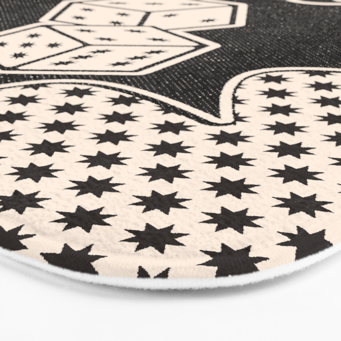 Lucky You Dice in Black and White Bath Mat Gallery Image 3